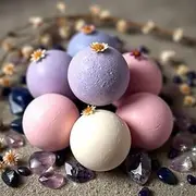 Handmade Crystal Bath Bombs with Hidden Jewellery, Essential Oils (Inner Peace)