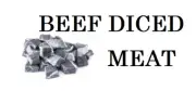 Beef Diced Meat, Label, Commercial, Food, B/W, Meat Takeaway, Asian, Indian