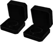 Black Velvet Bracelet Bangle Cuff Box Travel Storage Display Case Jewelry Gift