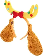 [FRCOLOR] Plush Headband Apparel Animal Costumes Pupa Halloween Headbands Reindeer Antlers Headband Dog Ears Headbands Dog Antlers Costume Dog Costumes Reindeer Dog Costume Plastic