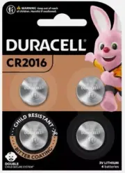 DURACELL CR2016 Lithium BATTERIES Original 4 Pack - Free Shipping