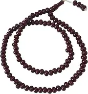 [TheTasbih] ISLAMIC SUBHA BEADS – Medium-size Maroon Hard Monomer 7x8-mm 26-inch Simple Muslim 99-bd Tasbheeh Sibha Misbaha for Dhikr and Prayer Necklace, Plastic, No Gemstone