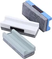 MINAOLULUS 3pcs Chalkboard Erasers with Ergonomic Groove Design Dustless Felt Eraser Cleaner for Classroom Office School Supplies for Teachers Kindergarten Use