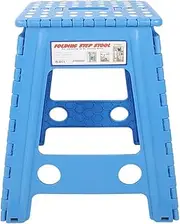 Folding Step Stools for Adults Step Stool Step Stool Foldable Step Stools for Adults Portable Living Plastic Dots Folding Step Stool Anti Slip Foldable Adults Chair (VIT Prick safirblå)