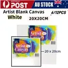 20x20CM Blank Stretched Canvas Thin White Artist Oil Acrylic Painting Panel Gift