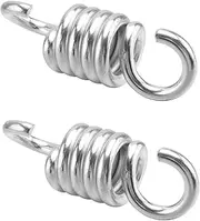 TOGEVAL 2Pcs Heavy Duty Stainless Steel Hammock Chair Spring Durable Swing Springs for Hanging Accessories Load Capacity Low Noise and Vibration for Porch Swings