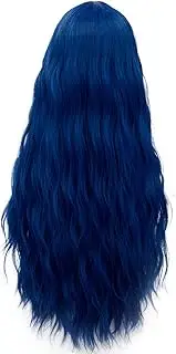 Probeauty Blue Wig Long Royal Blue Bride Wig for Women Synthetic Wigs Long Curly Wave Cosplay Wig for Halloween Corpse Costume