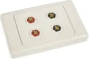 4 Plug Banana Socket Wall Plate Studio Acoustics