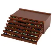 Upgraded 6-Drawer Wood Artist Supply Storage Box with Removable Dividers, Pre...