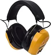 DEWALT DPG17 Rechargeable Bluetooth Hearing Protection, Black/Yellow, Adjustable Headband, NRR 25