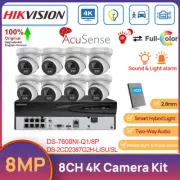 Hikvision 8CH 8MP Dual Light 4K ColorVu POE Security Camera System 2-Way Audio