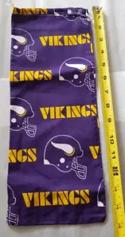 Hand Made Cotton Anytime Gift Bag Drawstring Vikings Xmas Parties Wine Liquor