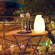 Solar Portable LED Table Lamp Dimmable RGB Wireless 8 Colors Rechargeable Cordless Table Lamp -Style 2