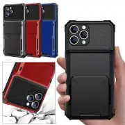 For iPhone 14/14 Pro/14 Plus/14 Pro Max Shockproof Wallet Card Case Cover