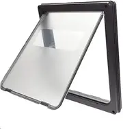 Pet Cat Dog Safe Security Flap Locking Door - Eco-Friendly ABS Plastic with Locking Panel, Caps and Screws for Installation