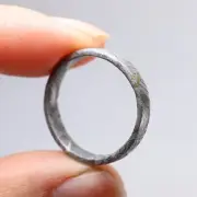 Meteorite Ring,SIZE(US 8 ),Muonionalusta meteorite carved ring AB168
