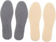 FRCOLOR 2 Pairs Warm Shoe Insoles Unisex Winter Comfort Insoles for Men Women Durable Breathable with Sweat Absorption for Boots Casual Shoes