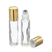 3Pcs 10mL Roller Bottles Refillable Containers Essential Oil Roller Ball, Clear