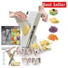 Multifunctional Adjustable Mandoline Slicer - Safe Kitchen Dicer & Shredder