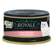 Fancy Feast Royale Wet Cat Food Tuna Banquet With Prawns 85g x 24