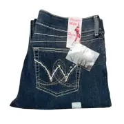NWT Wrangler Mae Bootcut Juniors Womens Plus Size Jeans 13 14 33 Medium Wash