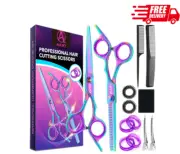Hair Cutting Scissors Shears Kit, 6.7” Barber Scissors,Professional Haircut Kit