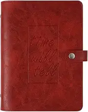 GDPKIALSLZ, Notebook Agenda Diary Personal Organizer PU Leather Cover Loose-leaf Notebook Replaceable Paper Traveler Notepad Stationery Supplies(Red,175 * 235mm)
