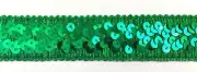 TRIMPLACE Kelly Green 1 1/4" Stretch Sequin Trim - 5 Yards