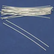Sterling Silver Head Pins 24 Ga. 2 Inches (20)
