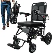 30+ Miles Long Travel Range Electric Wheelchair for Adults, Ultra Lightweight 40Lbs Folding Compact Motorized Wheelchair with 2 Li-ion Battery, All Terrain Power Wheelchair, Airline Approved