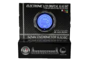 Autotecnica Tachometer Electronic LCD Digital Gauge Black 7 Colour 52mm GLCT