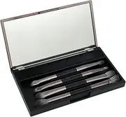 LeoLeoii Makeup Brush Set with Case | 4X Double Ended Makeup Brush Set,Foundation and Concealer Applicator, Compact Make up Brushed for Foundation, Blending