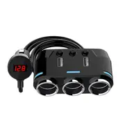 Multi Car Socket Splitter Dual USB Charger Power Adapter - 3 Way