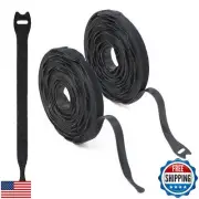 Wrap-It Storage Self-Gripping Cable Ties, 8-inch, 100-Pack (Black) - Cord Tie