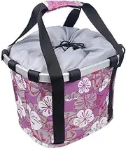 Removable Bicycle Handlebar Basket,Pet Cat Dog Carrier Bike Basket, Bike Front Hanging Handlebar Storage Saddle Bag-Purple