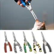 1Pcs Multifunctional Lure Pliers Camo Curved Nose Scissors Control Fish Pliers