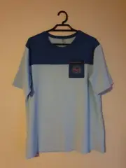 Womens Mens Unisex Roxy tshirt size S 8 blue Explore the Tracks stretchy top 191