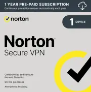NORTON SECURE VPN 1 Device 1 Year Subscription, PC/Mac/iOS/Android Ships FAST !!