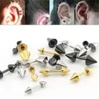 Rivet Spike Cone Tip Barbell Earring Ear Cartilage Stud Tragus Helix Stud