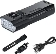 Horn Light 8led High Bright Mountain Riding Digital Warning Light Digital Display Large Capacity USB Equiped,Waterproof Design Rechargeable Rechargeable Light