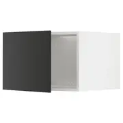 METOD top cabinet for fridge/freezer, white/Nickebo matt anthracite, 60x60x40 cm