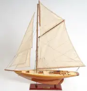 Sailboat Model Watercraft Traditional Antique Penduick Small Wood Base