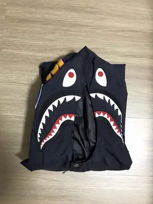 APE BAPE  黑色 風衣 鯊魚 帽T 連帽外套