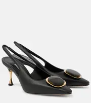 [Manolo Blahnik] Manolo Blahnik Chiaran 70 leather slingback pumps AU 5 black