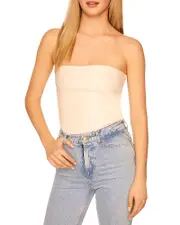 Susana Monaco Faux Leather Tube Top