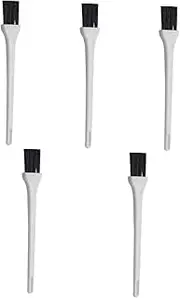 Baluue 5pcs Anti-Static Portable Nylon Cleaning Brush for Computers Small Spaces White Handle Lightweight Design Safe for Electronics Easy to Use for Keyboards Fish Tanks and More