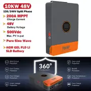 10000W 200A 48V 240V Pure Sine Wave Solar Hybrid Controller MPPT Solar Inverter