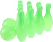 ERINGOGO 1 Set Luminous Mini Bowling Set for Plastic Pins Balls Safe Game for Indoor Activities Parties Lightweight Easy to Handle Fun Bowling for Boys