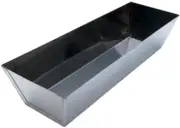 13" Steel Mud Pan - Sheared Edges for Easy Knife Cleaning - Perfect Size for Lar