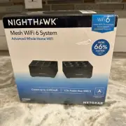 ☂️Router Nighthawk Advanced Whole Home Mesh WiFi 6 System AX3000 Sealed☂️